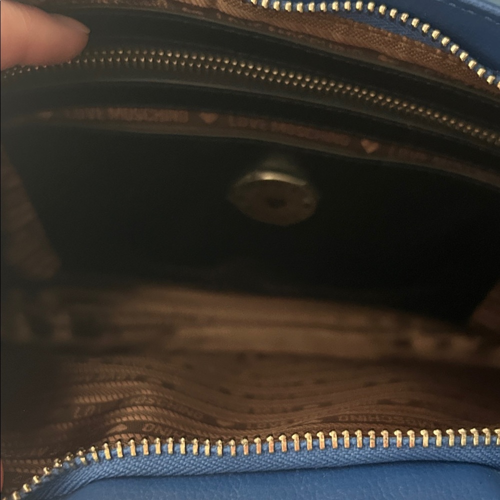 Love Moschino Blue Crossbody with Green Heart Detail - Picture 8 of 10